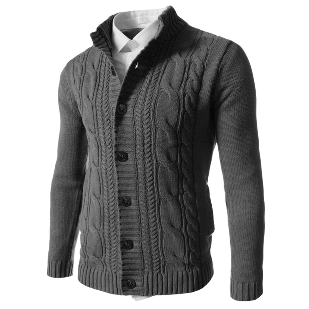 Men's Cardigan Vacation Club Polyester Fabric Regular Length Pure Color - Picture 13 of 17