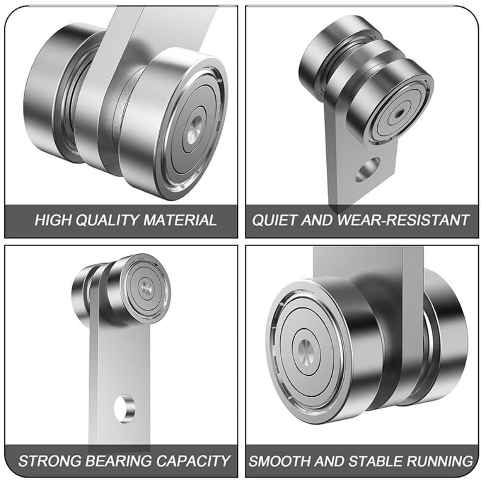 Heavy Duty Sliding Door Wheels Double Bearing for Easy Push and Pull Use - Picture 17 of 27