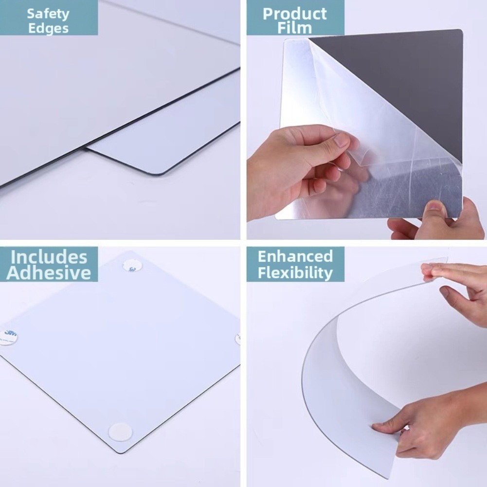 Clear Reflection Acrylic Mirror Stickers for Entryway and Dormitory Walls - Picture 16 of 35