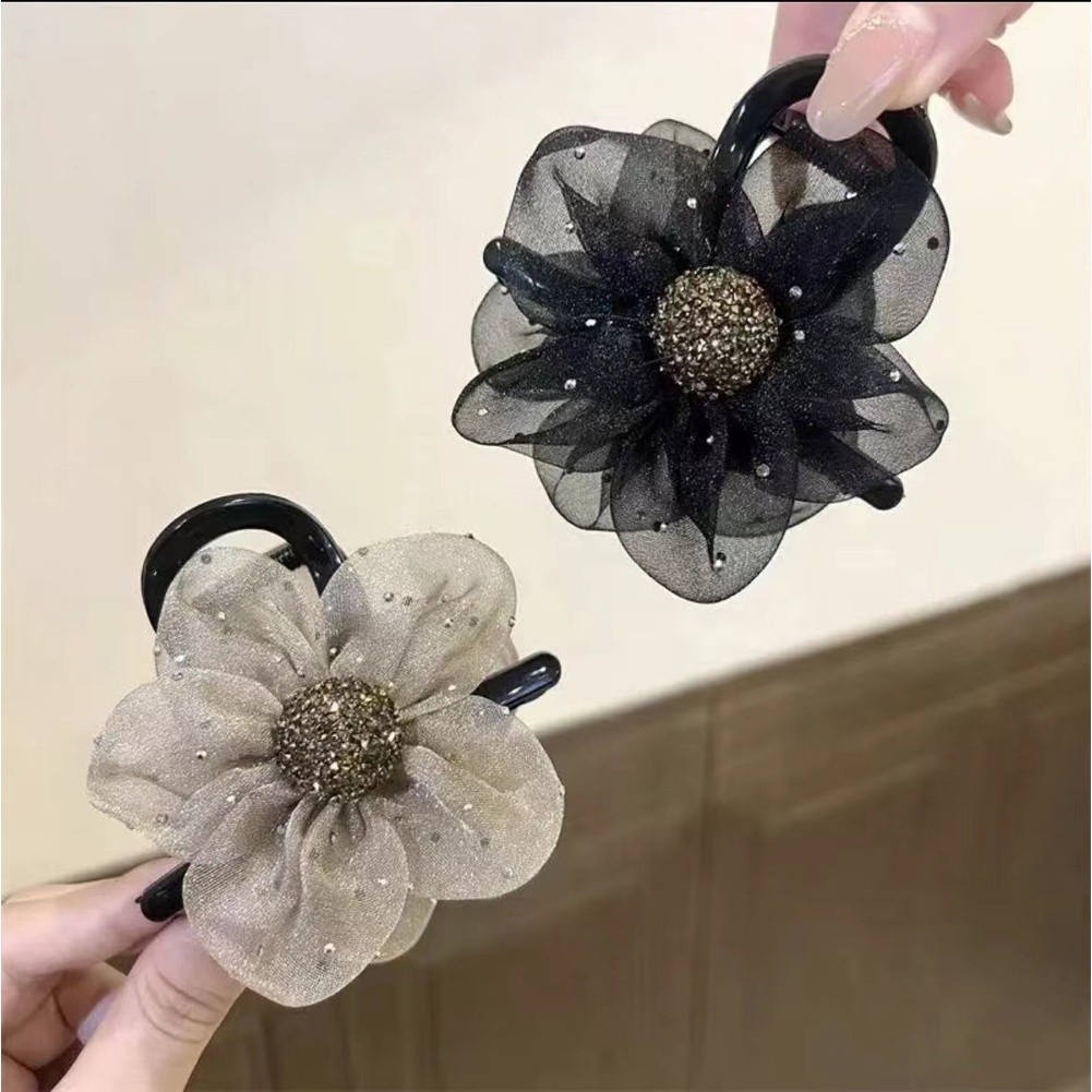 Wedding Hair Accessory Mesh Hair Clip Rhinestone Clip Lightweight Mesh - Picture 16 of 18