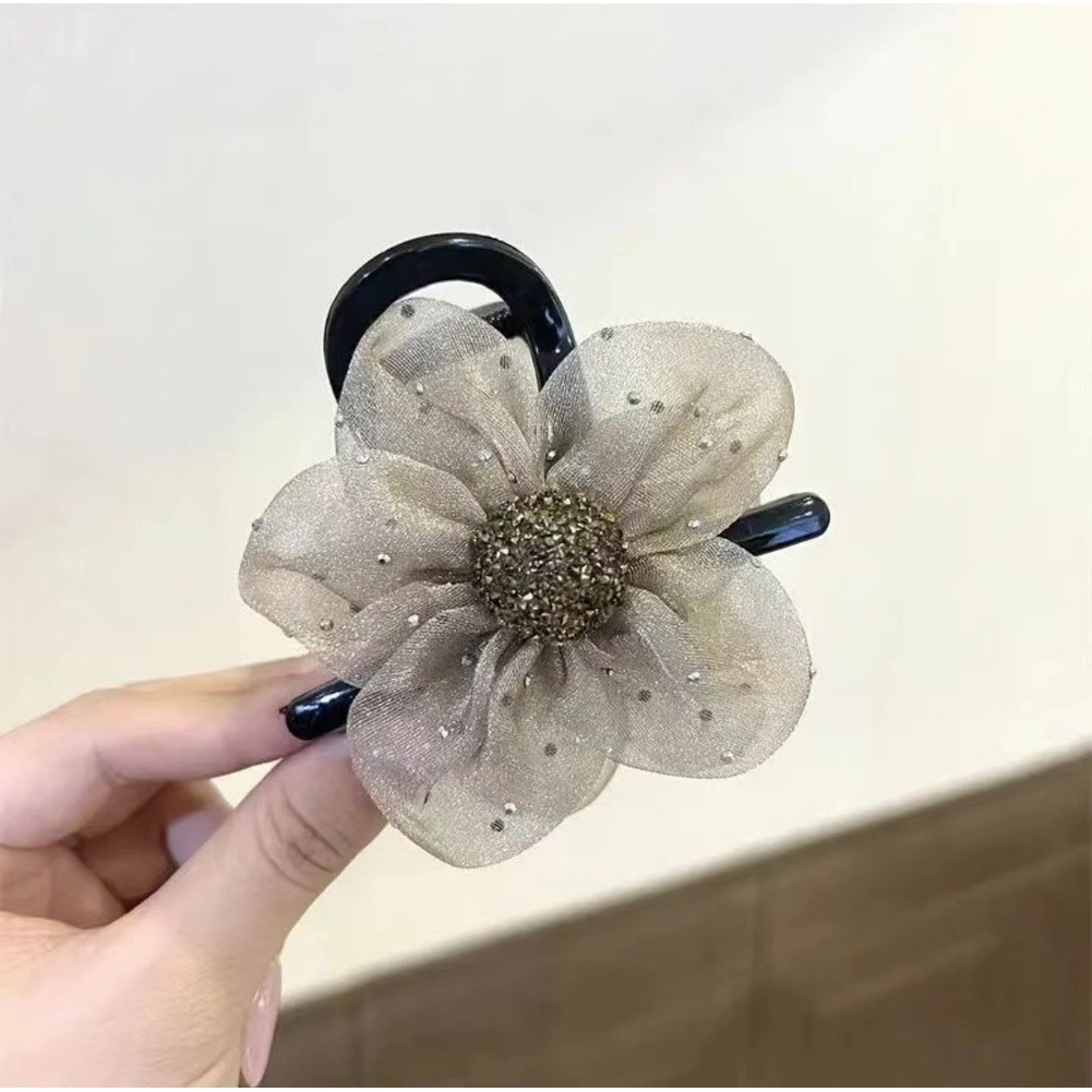 Wedding Hair Accessory Mesh Hair Clip Rhinestone Clip Lightweight Mesh - Picture 15 of 18