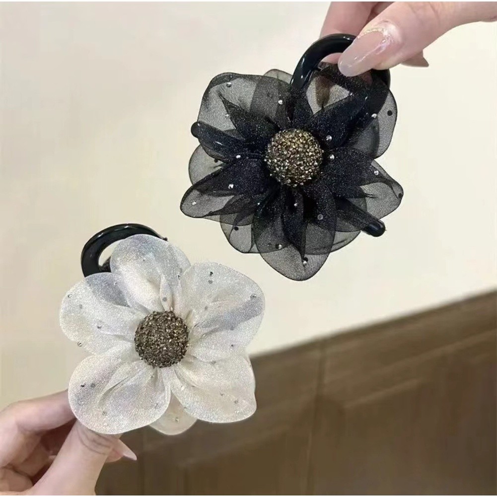 Wedding Hair Accessory Mesh Hair Clip Rhinestone Clip Lightweight Mesh - Picture 17 of 18