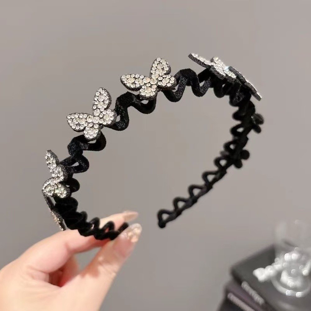 Velvet Band Butterfly Hairband Anti-Slip Band Anti-slip Grip Velvety Texture - Picture 14 of 15