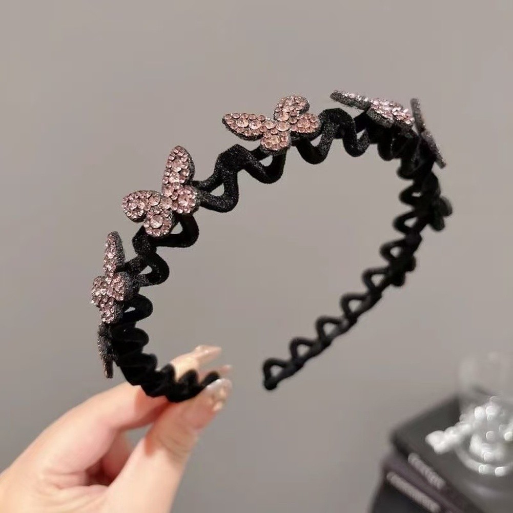 Velvet Band Butterfly Hairband Anti-Slip Band Anti-slip Grip Velvety Texture - Picture 13 of 15