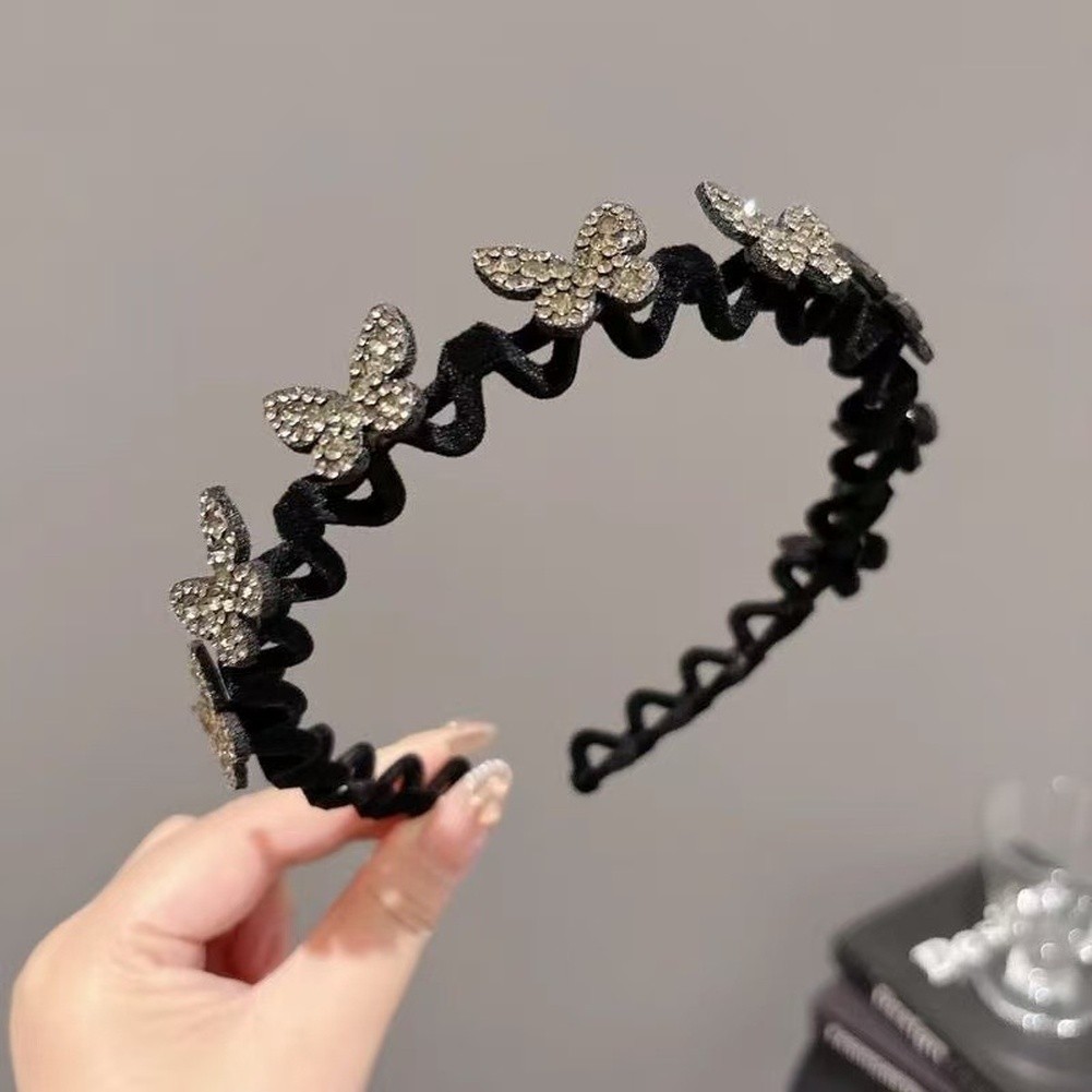 Velvet Band Butterfly Hairband Anti-Slip Band Anti-slip Grip Velvety Texture - Picture 15 of 15