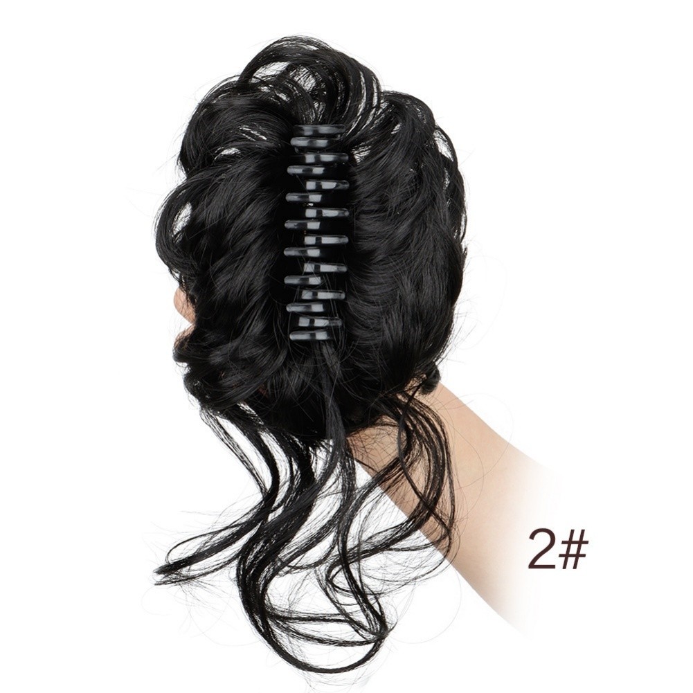Short Wavy Synthetic Ponytail Hair Clip Hairpiece for Chic Lazy Updo Style