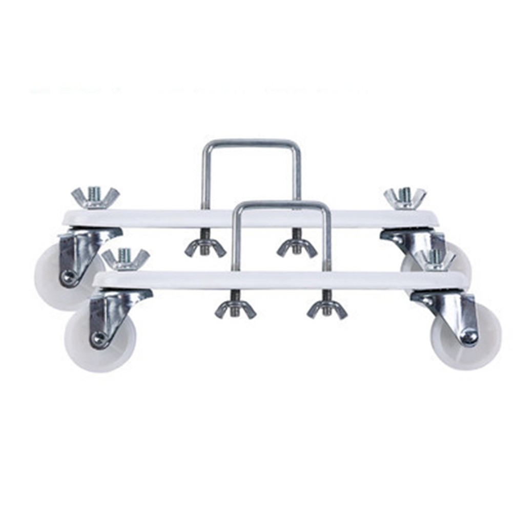 Carbon Steel Electric Heater Bracket with 360 Degree Rotating Wheels Pair