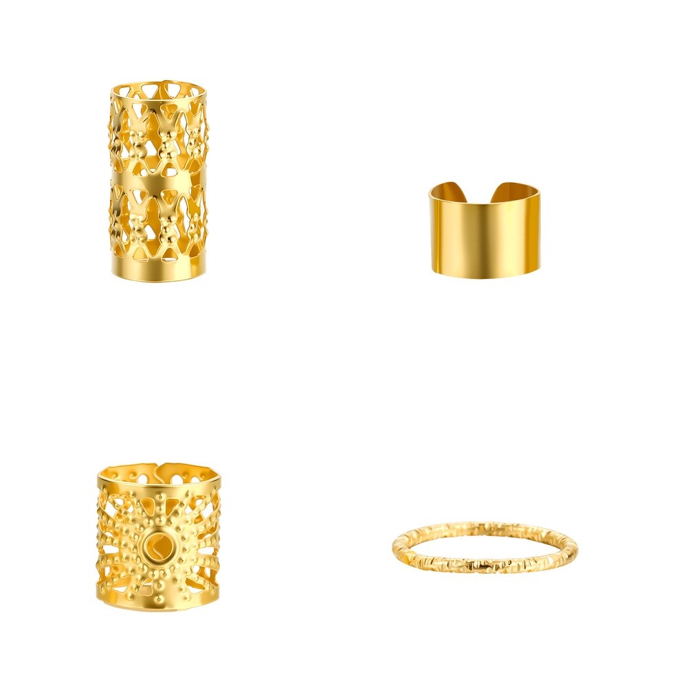 Dreadlock Hair Rings Braiding Hair Rings For Festival Hairstyles Iron Material - Picture 15 of 23