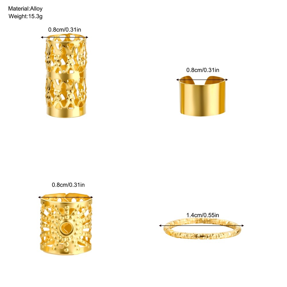 Dreadlock Hair Rings Braiding Hair Rings For Festival Hairstyles Iron Material - Picture 17 of 23