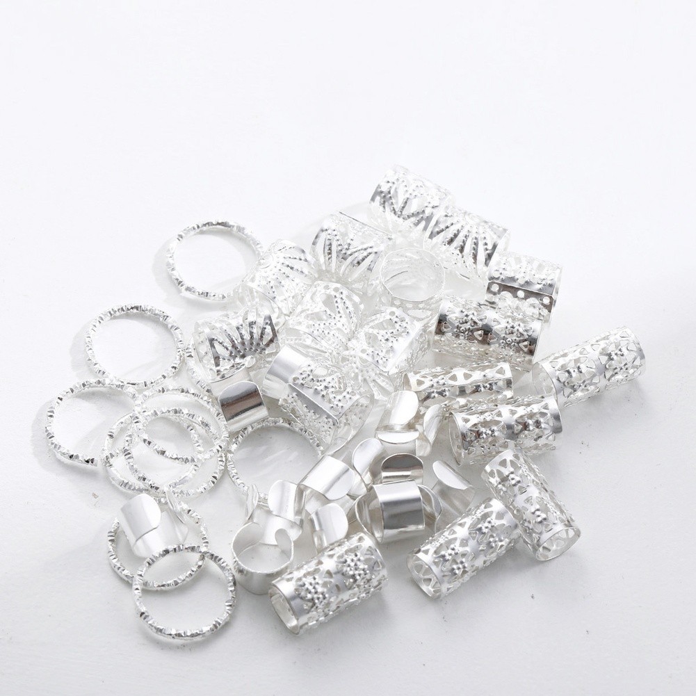 Dreadlock Hair Rings Braiding Hair Rings For Festival Hairstyles Iron Material - Picture 22 of 23