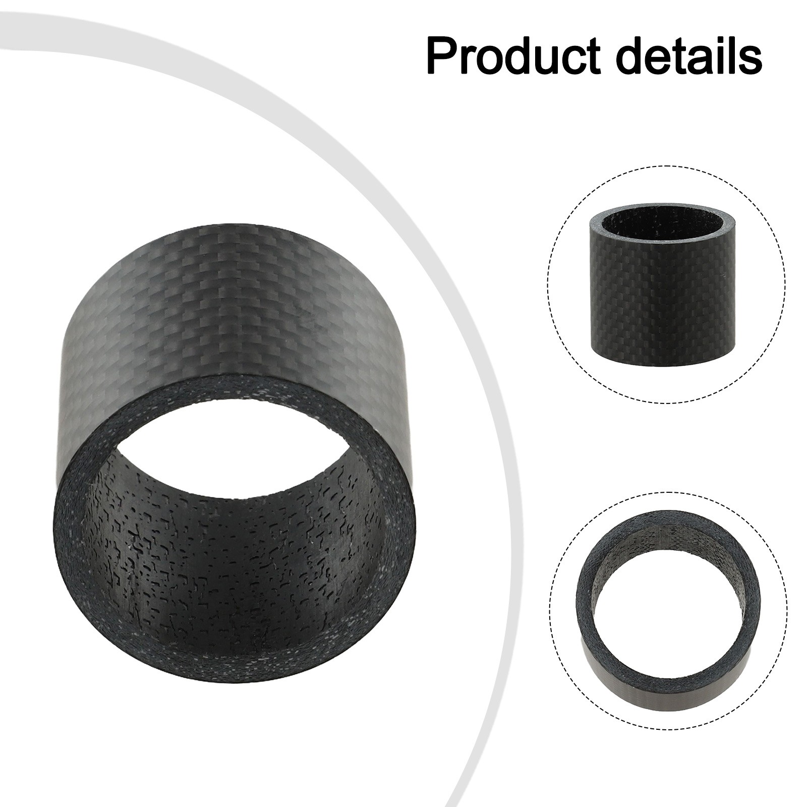 1-1/8\" Spacer 30/40/50mm Bicyle Carbon Full Headset Spacers Practical