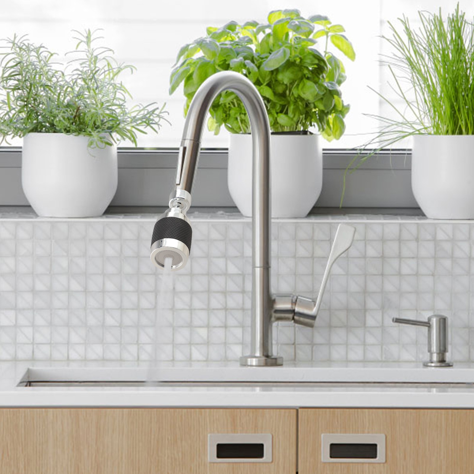 Quick Setup Kitchen Faucet Filter with 3 Spray Modes and Water Purification