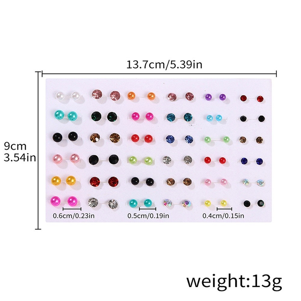 For Children Lightweight Summer Fruit Earrings 36 Pairs Safe Resin Studs - Picture 8 of 15