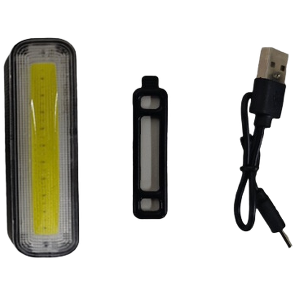 Bike Tail Light USB Rechargeable Taillight with Rubber Strap for Night Cycling