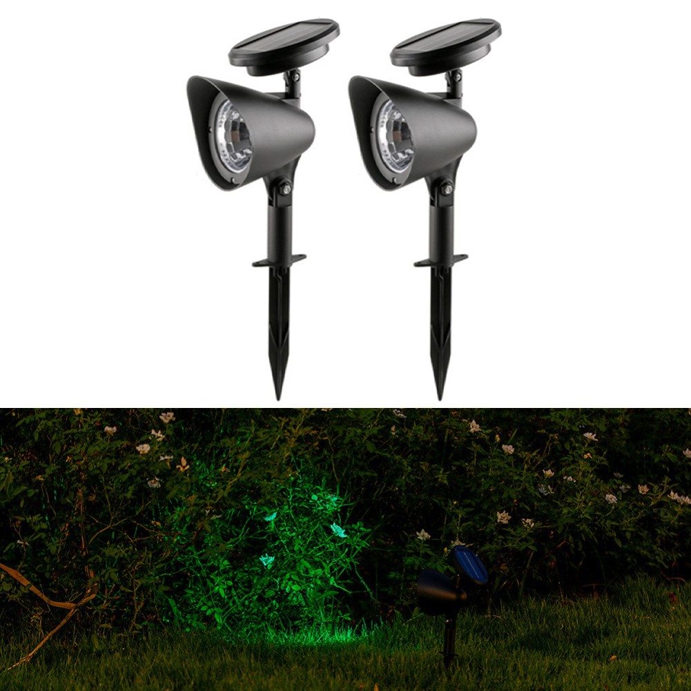 2PCS Weatherproof Solar Lights for Garden with Adjustable Angle Fast Charging