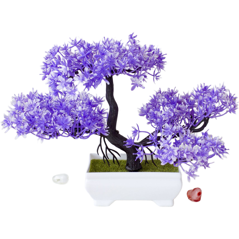 Artificial Plum Blossom Pine Bonsai for Wedding and Home Decorative Use