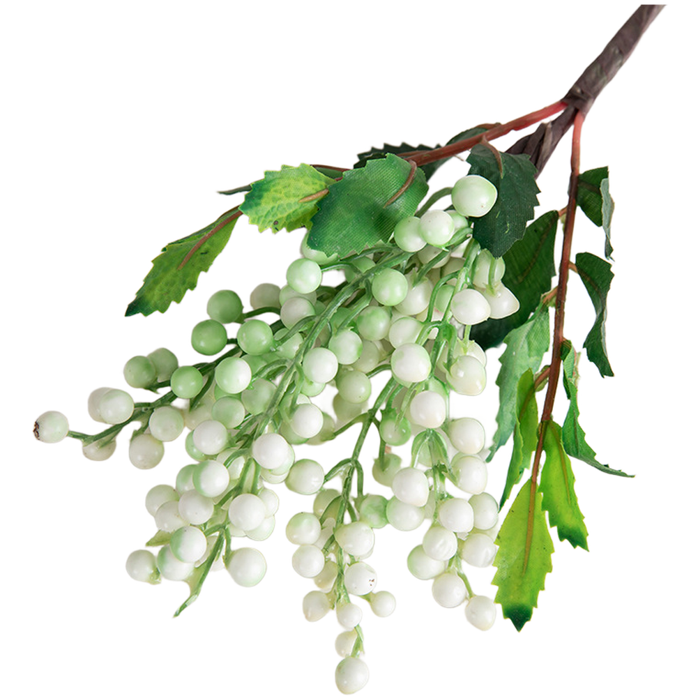 40cm Artificial Berry Bean Stems with Foam Flowers for Home and For Wedding