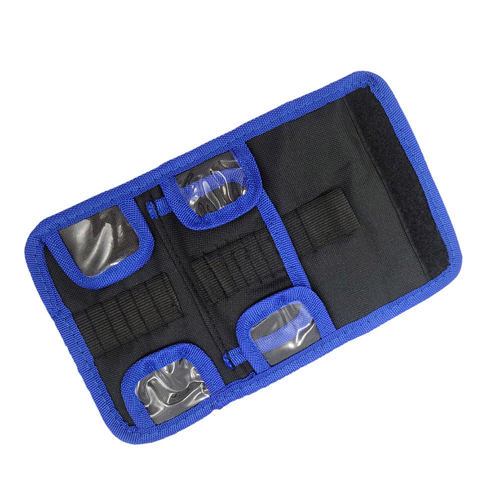 Drill Bit Organizer Tool Bit Pouch Key Ring Loop Oxford Fabric Water Resistant