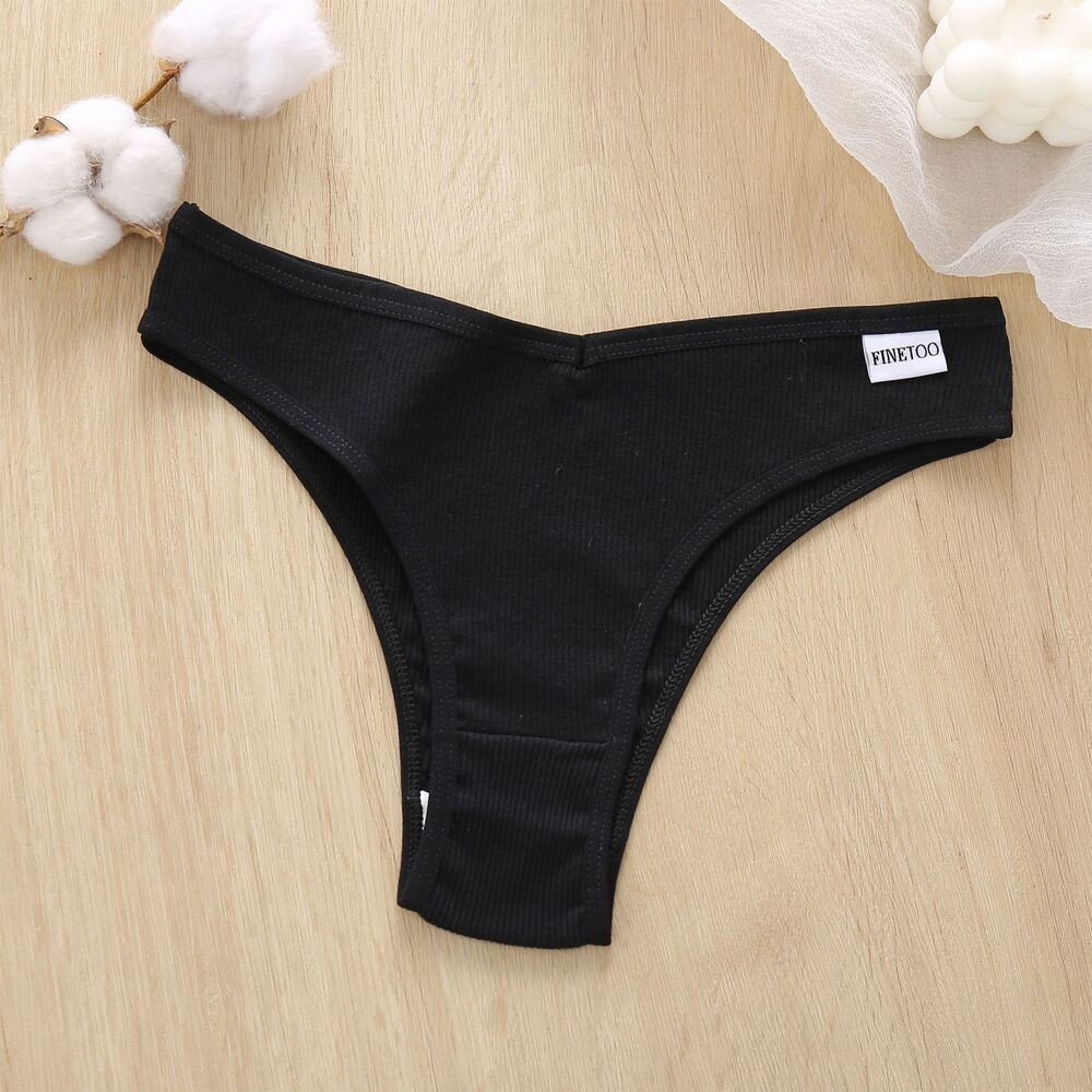 Vertical stripes underwear briefs women midwaist comfortable fit for daily wear