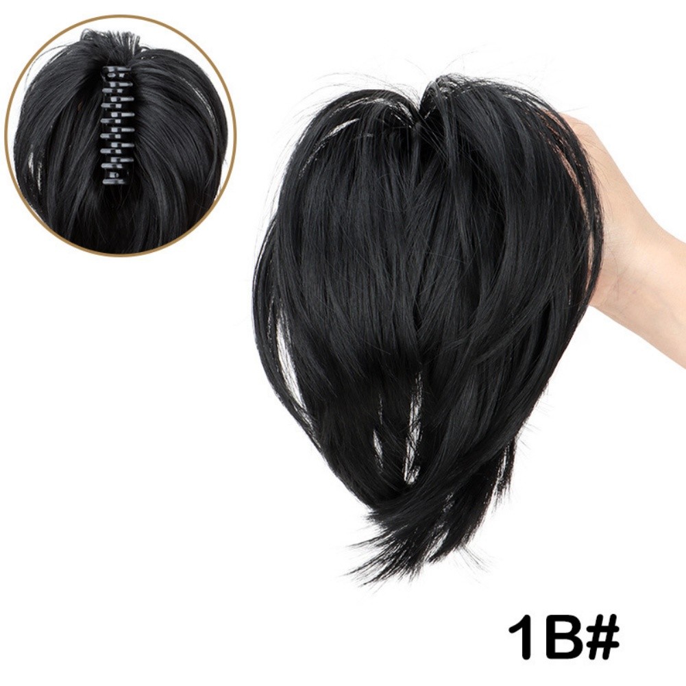 Synthetic Hair Clip On Ponytail Extension 20cm 8 Inch High Temperature Wire