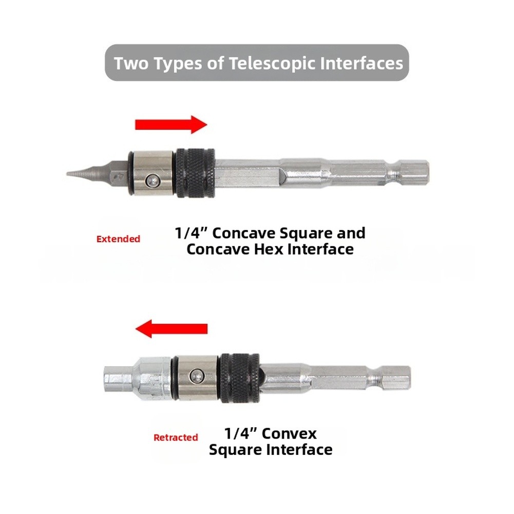 Quick Lock Portable Manual Bit Holder Extension Bar in 9 Piece Socket Set