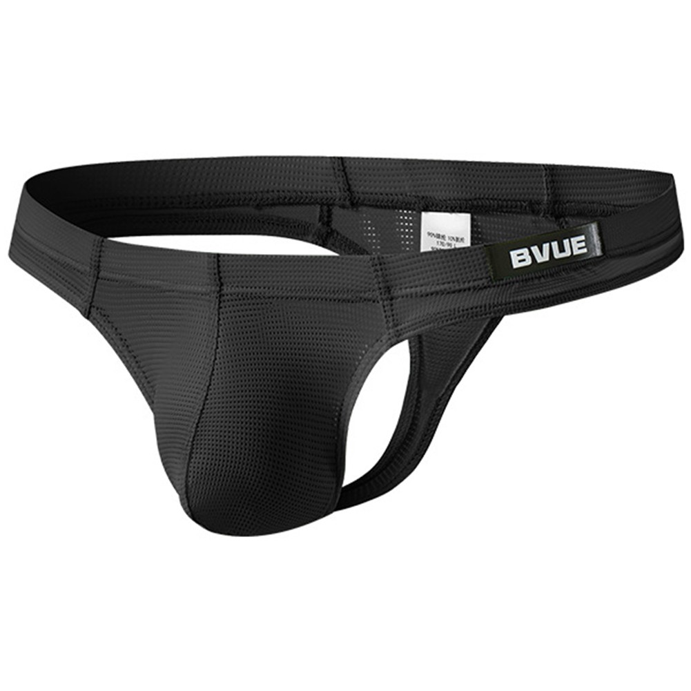 Mens G-String Quick-Dry Underwear 90% Nylon 10% Spandex Breathable Mesh Fabric