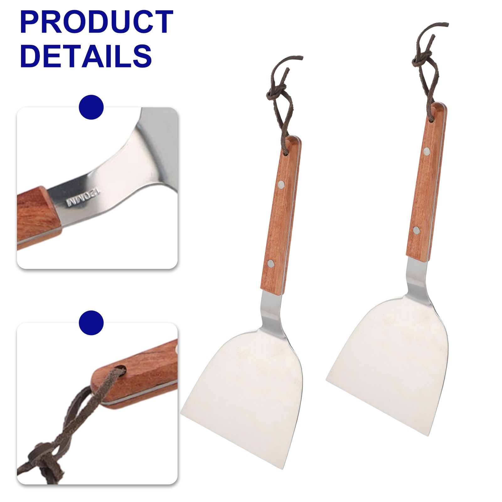 High Efficiency Stainless Steel Grill Spatula Set for Cooking Ease 2pcs