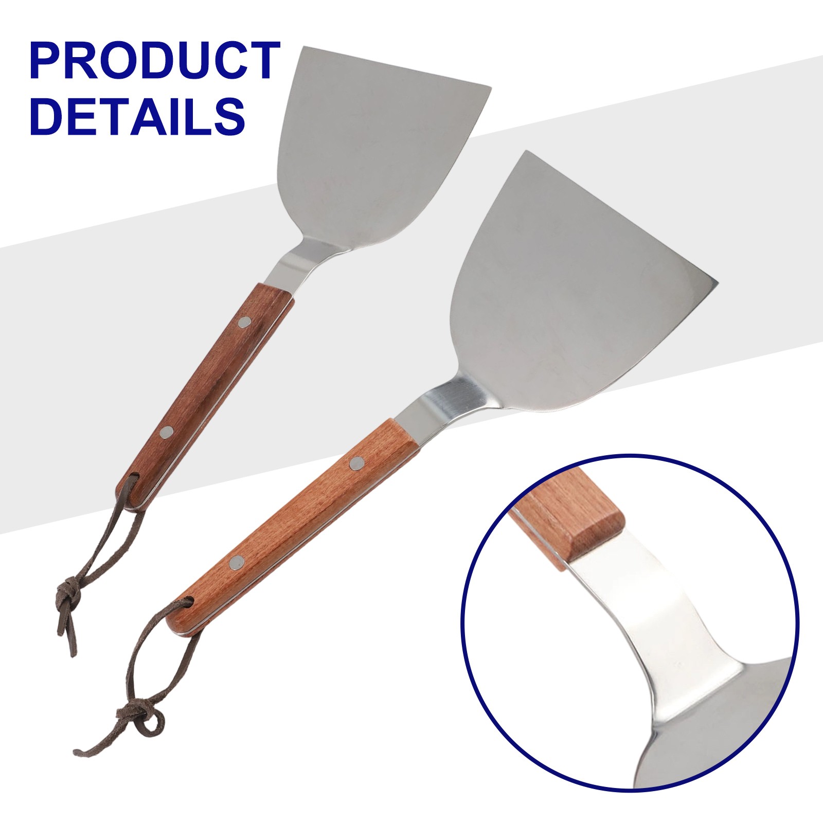 High Efficiency Stainless Steel Grill Spatula Set for Cooking Ease 2pcs