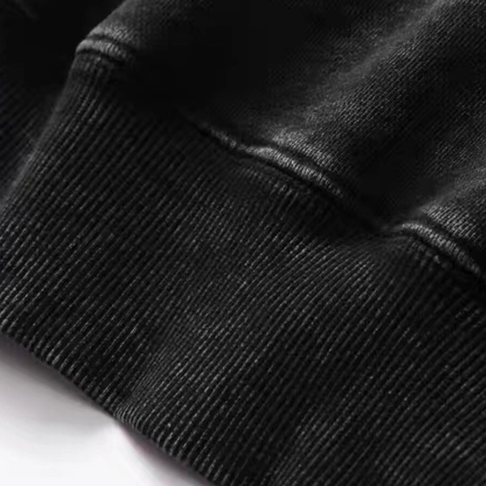 Retro Washed Hoodie Men Unisex Loose Fit Distressed Everyday Sweatshirt - Picture 14 of 20