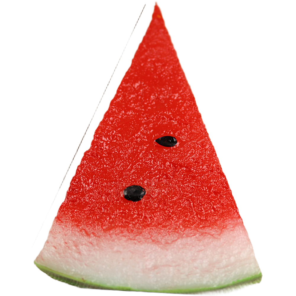 3PC Red Yellow Watermelon Slices Large PVC Fake Fruit Decoration for Parties
