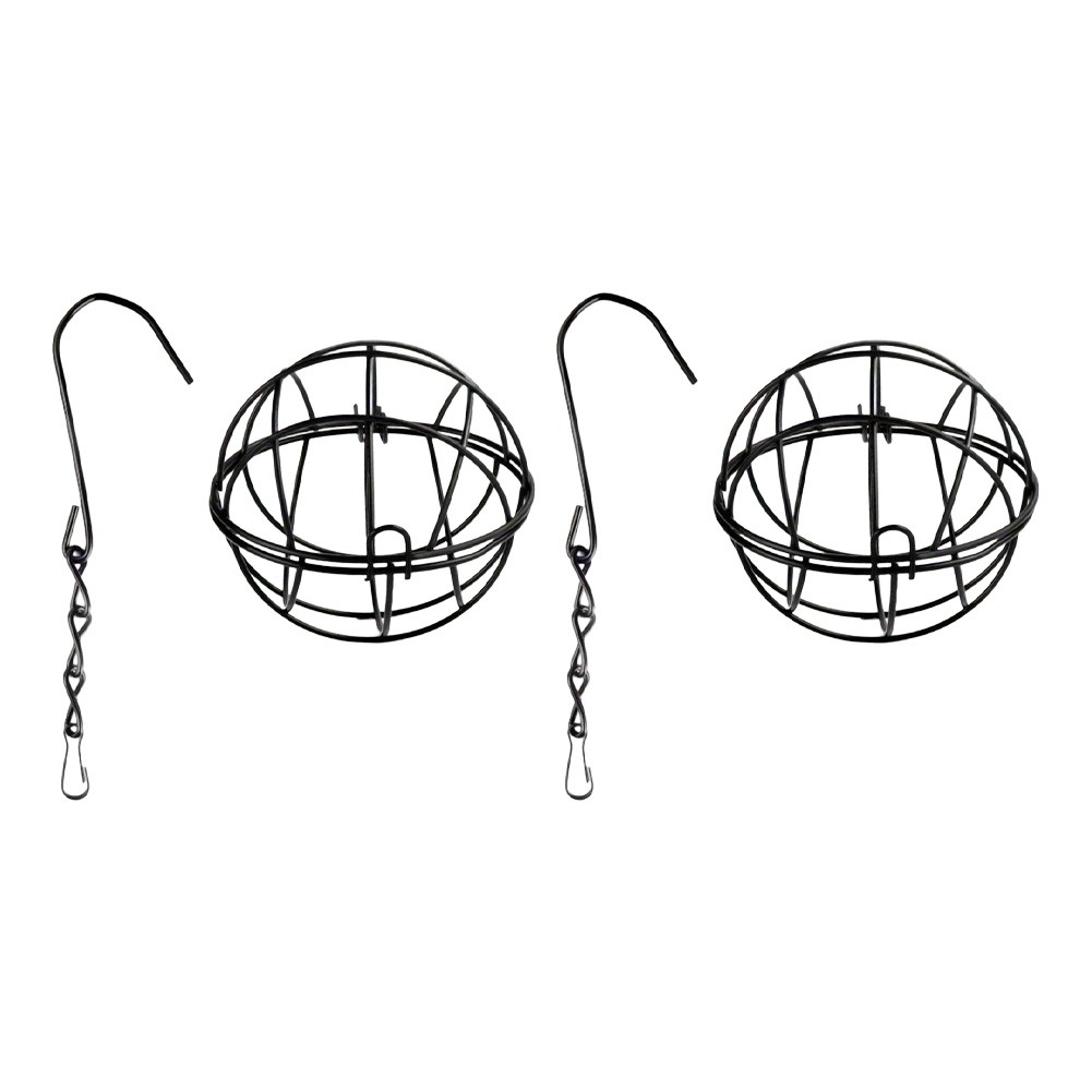 2PC Outdoor Iron Bird Feeder Hollow Design for Garden Balcony Yard Feeding