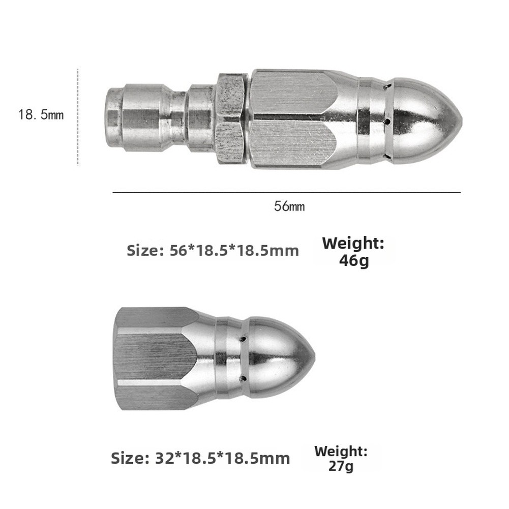 Pressure Nozzle Stainless Steel High-pressure Performance Pipe Unclogging