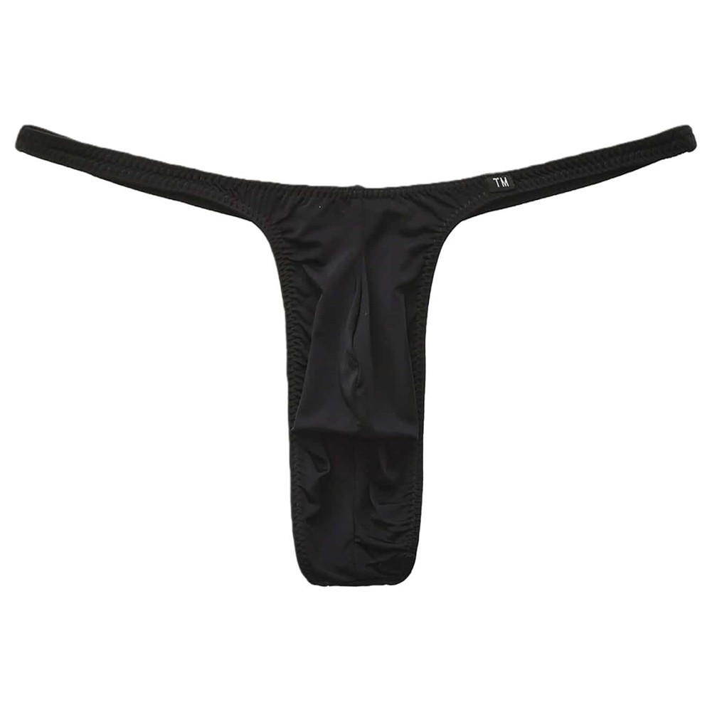 Mens Ice Silk Low Rise Thong Underwear Gstring Style Bulge Pouch Tback Design