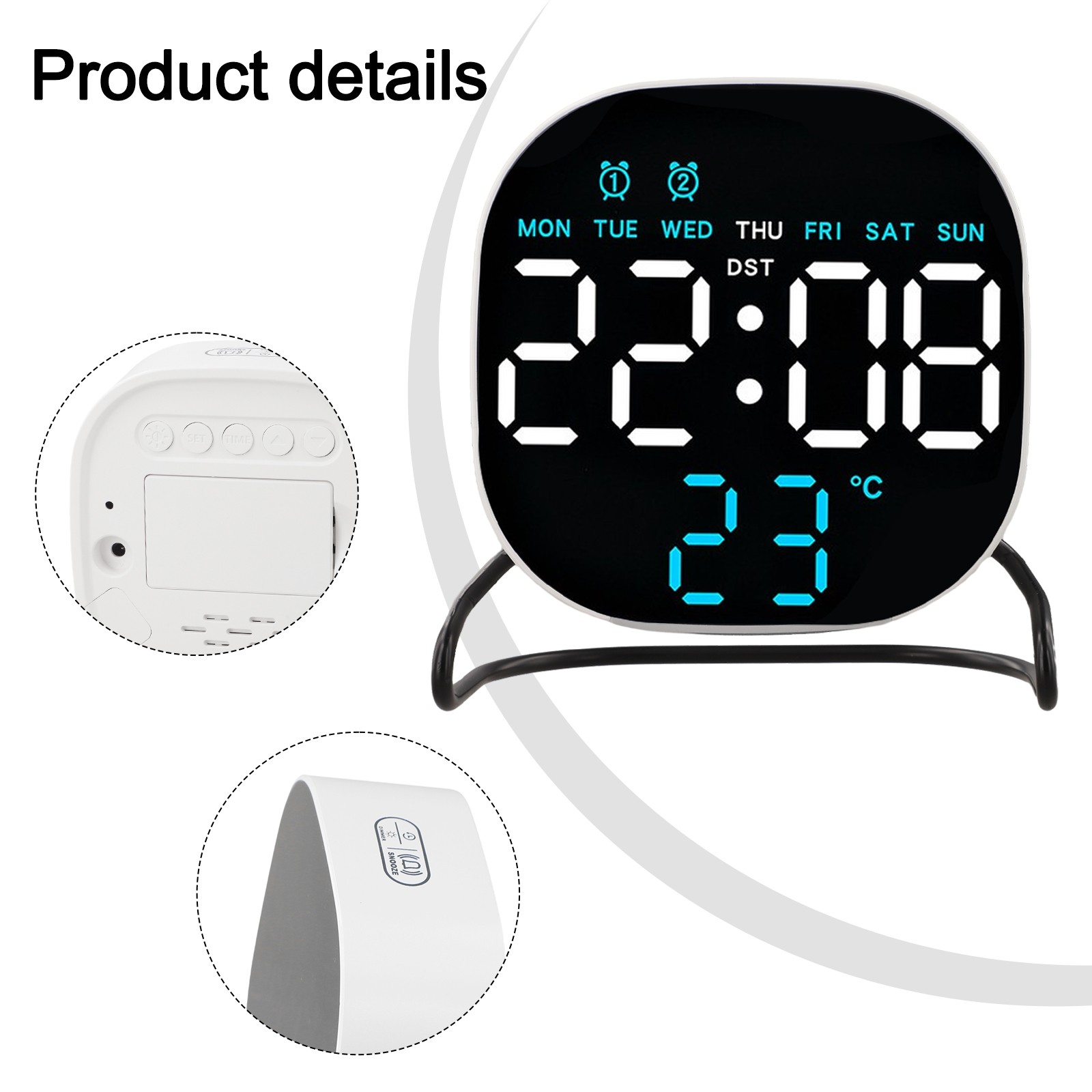 Multifunctional LED Alarm Clock Desktop with Countdown Timer and Night Light