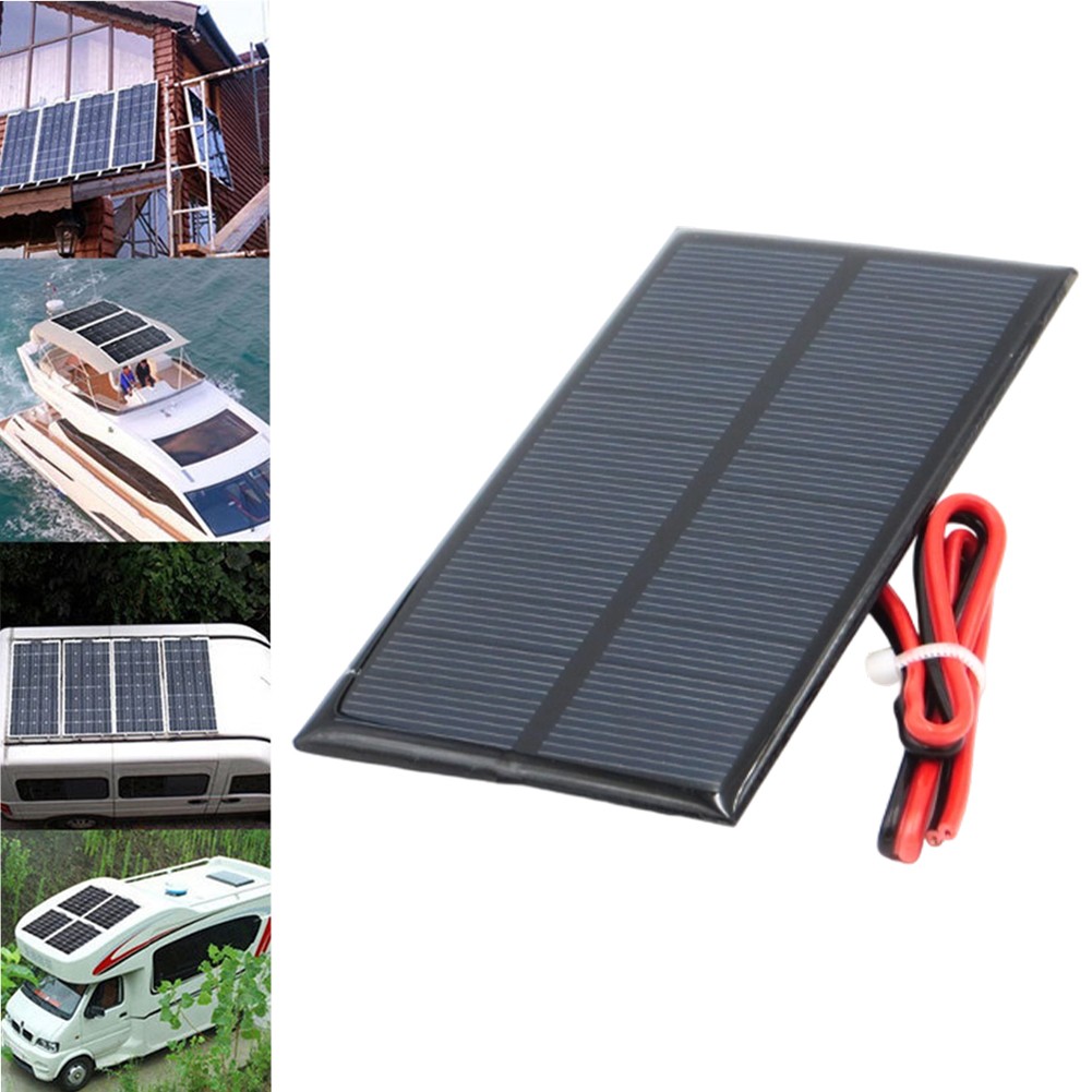 Compact Solar Panel 6V 1W with Cable for Solar Powered Outdoor Projects