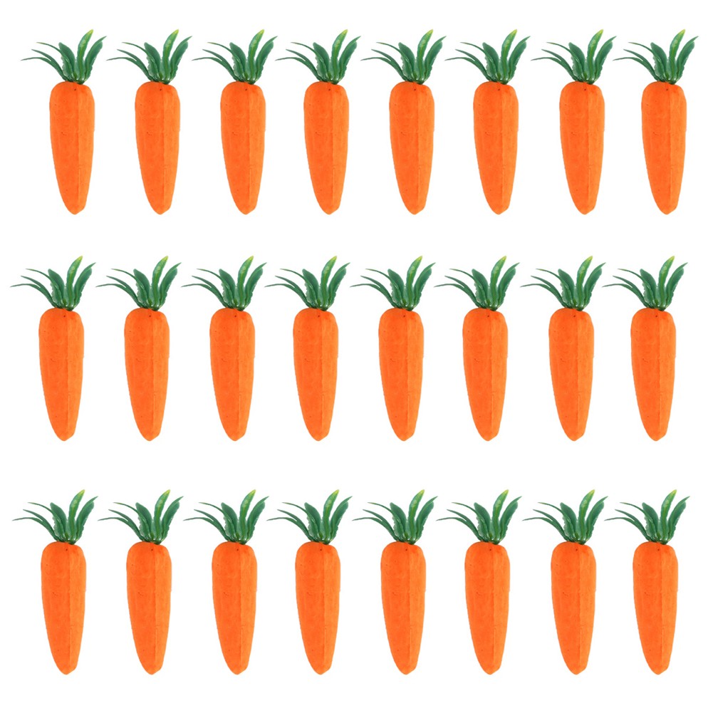 Artificial Carrots Miniature for Home Party Decorative Use DIY Crafts 36 Pieces