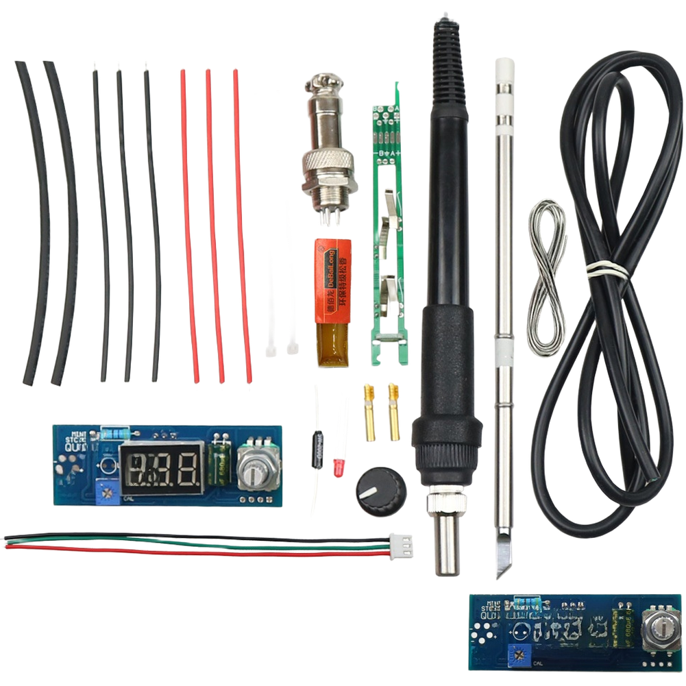 Compact STCT12 Soldering Iron Kit with Temperature Controller and Accessories