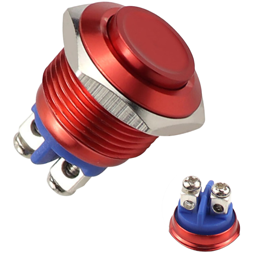 16mm Momentary Metal Push Button Switch with Self Resetting Screw Terminal