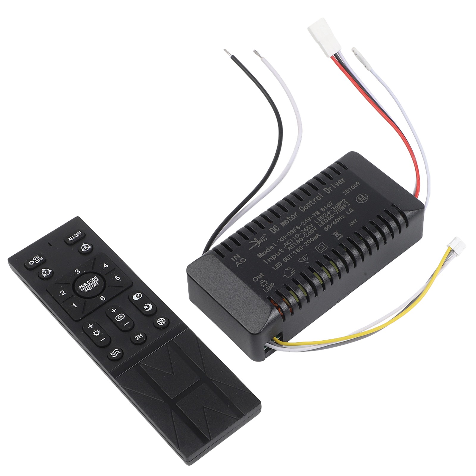 Ceiling Fan Light Remote Control With Variable Frequency 6 Speed Settings