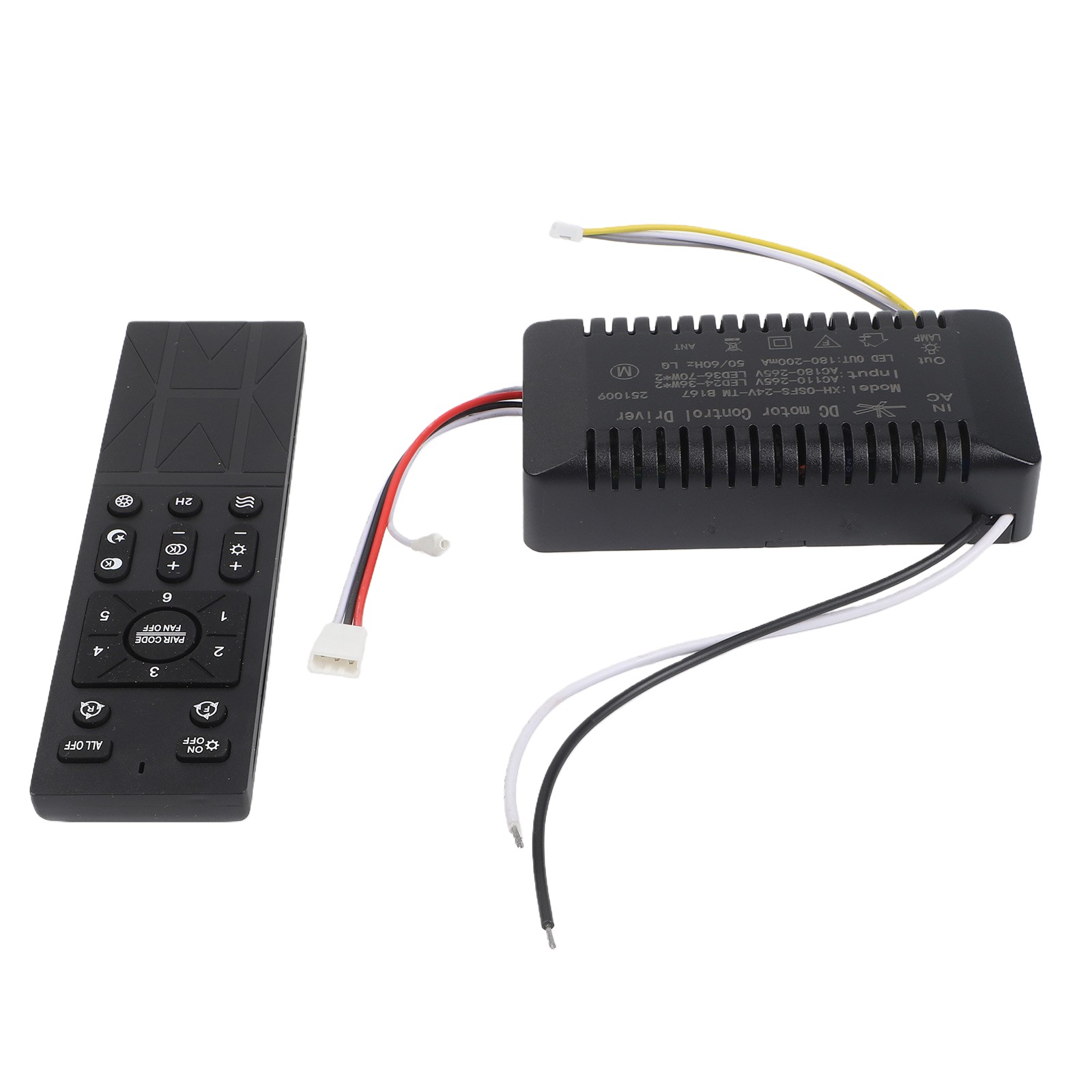 Ceiling Fan Light Remote Control With Variable Frequency 6 Speed Settings