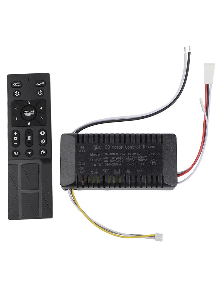 Remote Control for Ceiling Fan Light 6 Speed Settings Battery Monitoring