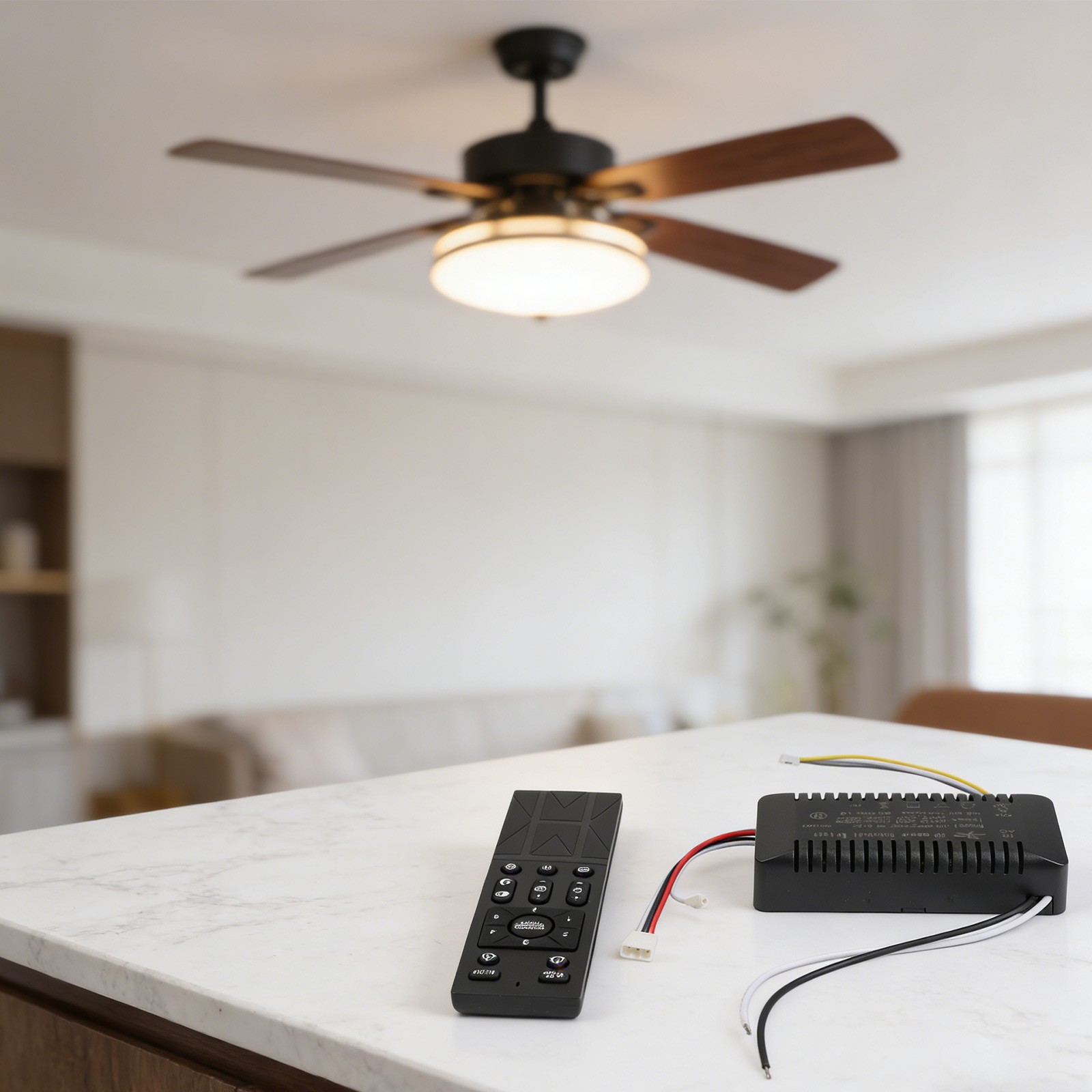 Remote Control for For Ceiling Fan Light Adjustable 6 Settings