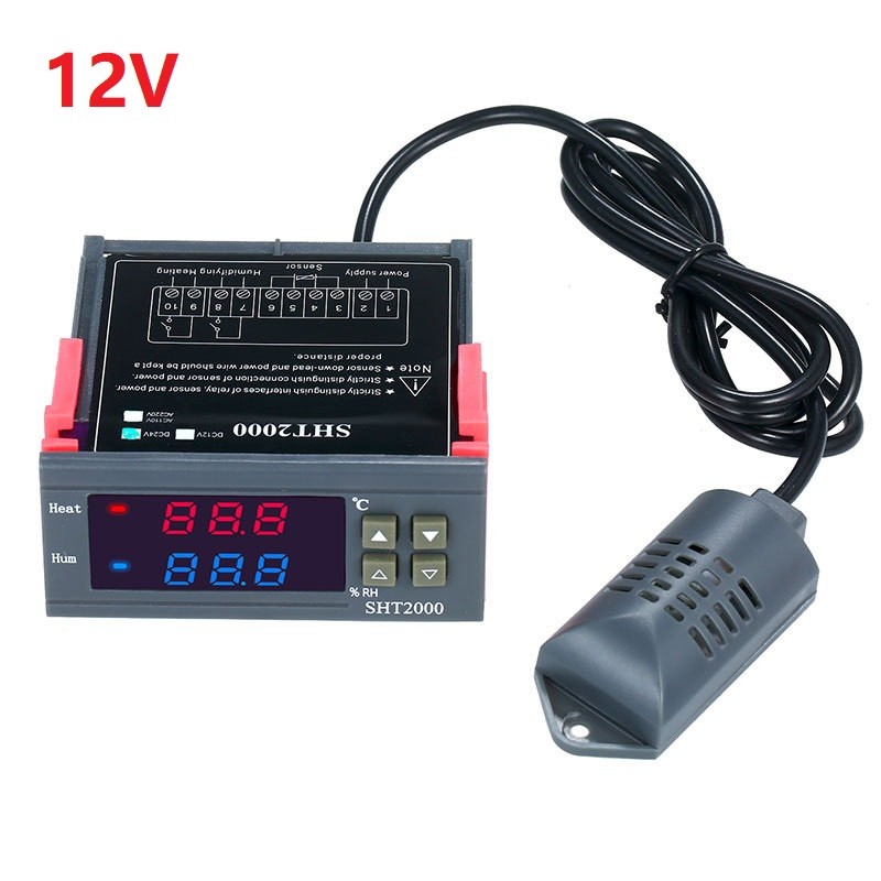 SHT2000 Temperature Controller With Relay Output Dual Control AC110230V Power