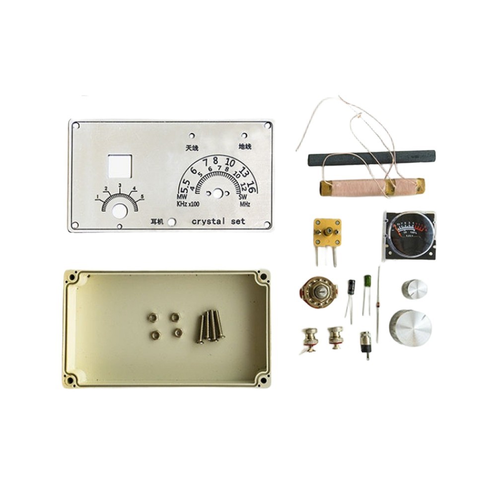 Mineral Radio DIY Assembly Kit with Circuit Board and Ground Wire