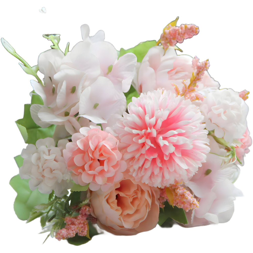 Artificial Peony Hydrangea Silk Flowers Bouquet for Nordic Style for Wedding