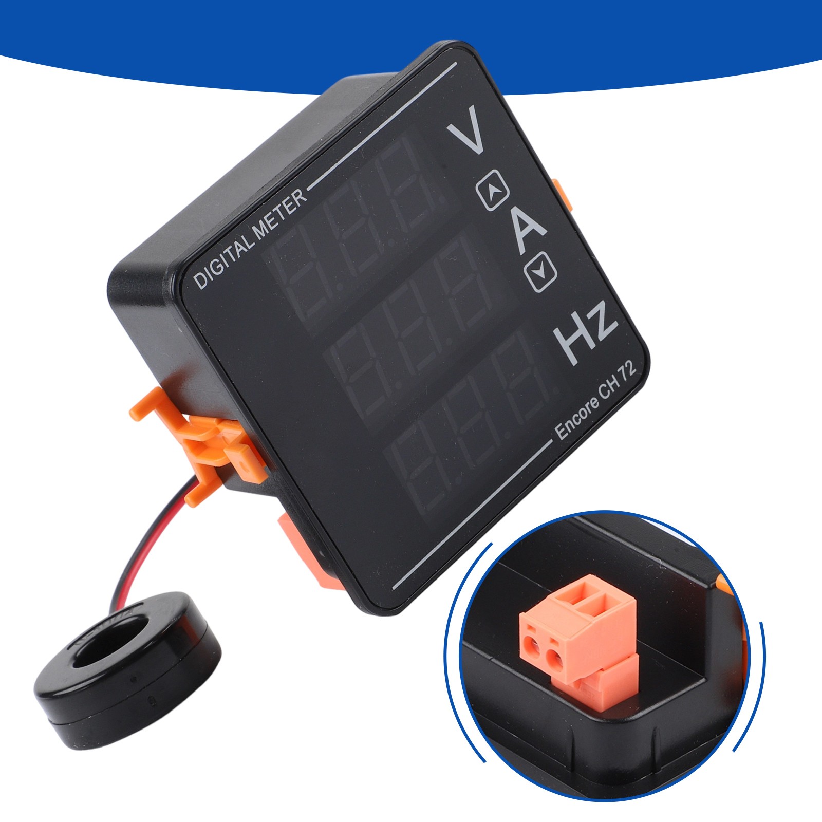 CH72 Digital Panel Meter AC Voltage Current Frequency 72x72mm Measurement Tool