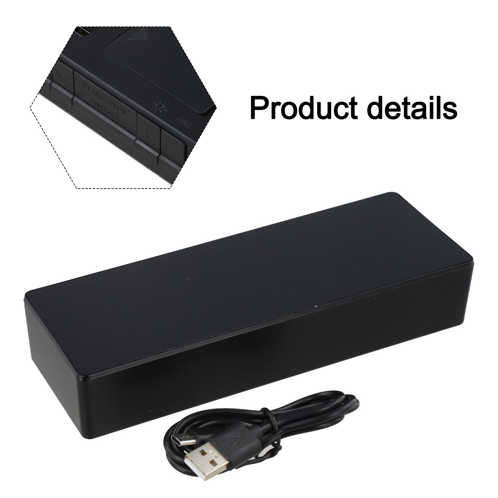 Wall Mounted Digital Clock with LED Display Alarm Week Day and Temperature