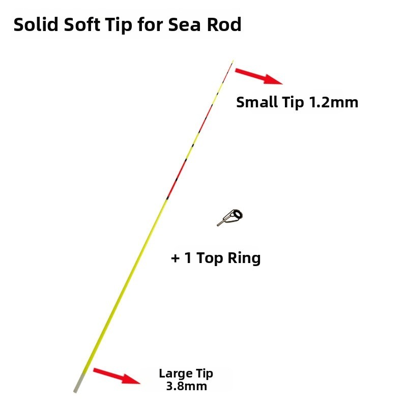 Fishing Rod Tip Flexible Fiberglass High Visibility Design Flexible Section