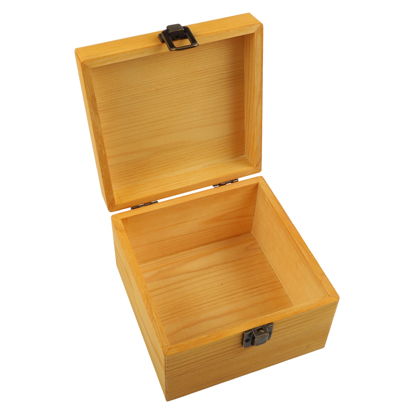 Wooden Storage Box Pine Rectangular Flip Solid Wood Box Handmade Craft-Case