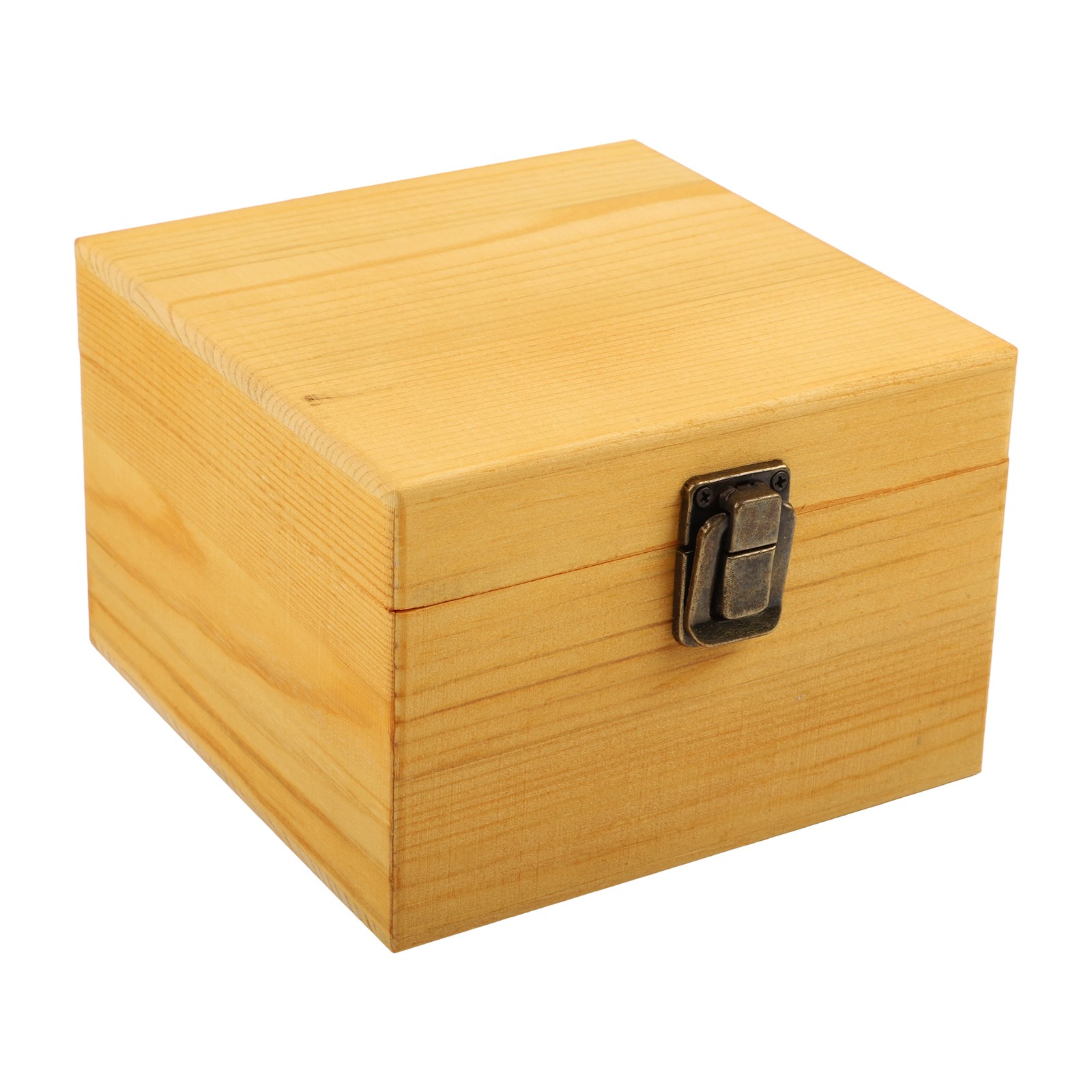 Wooden Storage Box Pine Rectangular Flip Solid Wood Box Handmade Craft-Case